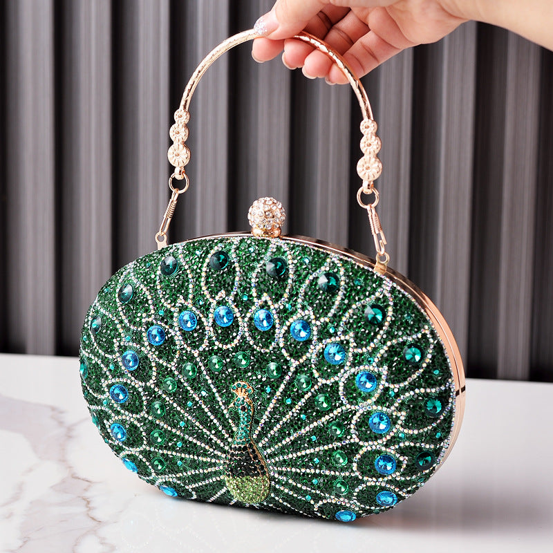 Wholesale Diamond Set Banquet Color Luxury Banquet Fashion Water Diamond Handbag
